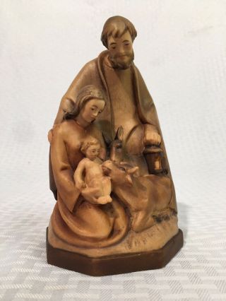 Dolfi Wood Carved Nativity Figurine Mary Joseph Jesus Made In Italy