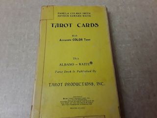 1968 Albano Waite Tarot Cards And Instructions Incomplete 3