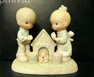 Precious Moments Boy/girl Painting The Dog House - Bless This House Bookvalue $275