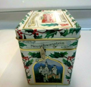 Lambertz Aachen Musical Cookie Tin Box Germany Berlin Holiday Holly Berries