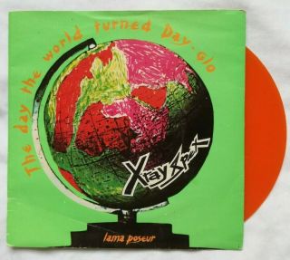 X - Ray Spex The Day The World Turned Dayglo Uk Orange Vinyl 7 " Single Lim.  Ed.