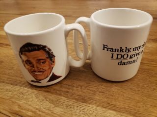 Clark Gable " Frankly My Dear I Do Give A Damn Coffee Mugs Tea Gone With The Wind