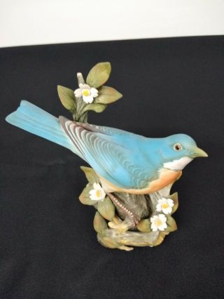 Homco 1984 Masterpiece Porcelain Blue Bird Figurine
