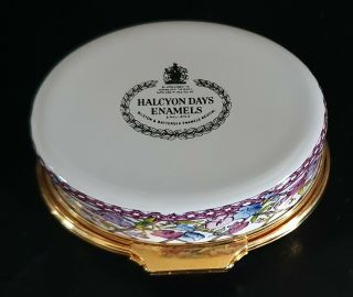 Charming Halcyon Days Enamel Trinket Box ' The best is yet to come ' 2