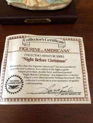 Figurine Americana Night Before Christmas Collector’s Inspired Norman Rockwell 3