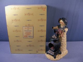 2000 Enesco Snowsnickle Snowlady With Stove Figurine 720097 - 9 1/2 " Tall
