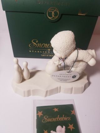 Dept 56 Snowbabies Starlight Games Let It Roll Bowling Figurine