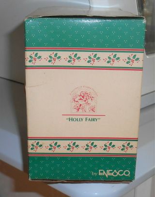 1989 ENESCO HOLLY FAIRY ORNAMENTS FIRST IN THE FESTIVAL OF FLOWER FAIRIES SERIES 3