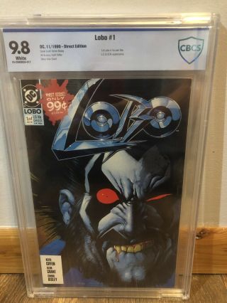 Lobo 1 1990 Cbcs 9.  8 Nm 1st App First Lobo In Own Title White Pages Cgc