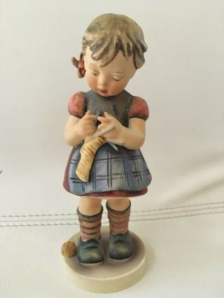 Vintage Goebel Hummel Figurine 6 1/2” Girl Knitting 1963 A Stitch In Time