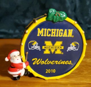 2010 Danbury University Of Michigan Wolverines Santa Christmas Ornament