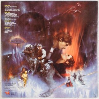 STAR WARS: The Empire Strikes Back US RSO Soundtrack John Williams 2x LP 3
