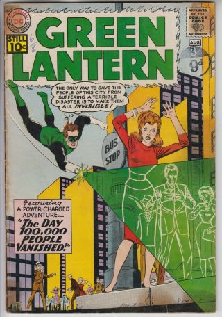 Green Lantern 7 Gd,  2.  5 Key 1st App Sinestro Gil Kane Art Cents 1961