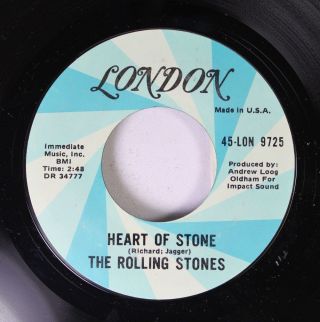 Rock 45 The Rolling Stones - Heart Of Stone / What A Shame On London
