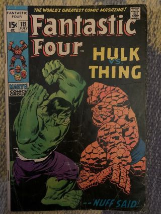 Fantastic Four 112 - John Buscema Hulk Vs Thing Cover
