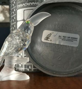 Swarovski Silver Crystal Toucan Bird 7621 Nr 000 02 Ec Mib