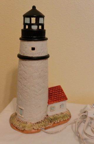 Geo.  Z.  Lefton Hand - Painted Lighted Lighthouse - 1992,  Cape Cod 1798,  00882 2