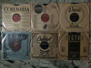 78 Rpm Jazz Bundle X6 10 " Records - Basie,  Cugat,  Goodman,  Kenton,  Andrew Sis.