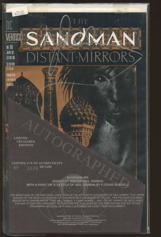 Sandman 50 Very Fine 1993 Signed By Gaiman (2636 Of 5000) Vertigo Bin - 2017 - 1737