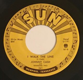 Johnny Cash / I Walk The Line & Get Rhythm / US SUN/TMR 45 / 3