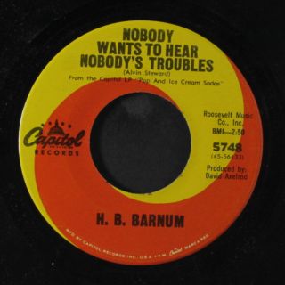 H.  B.  BARNUM: Gotta Go / Nobody Wants To Hear Nobody ' s Troubles 45 Soul 2