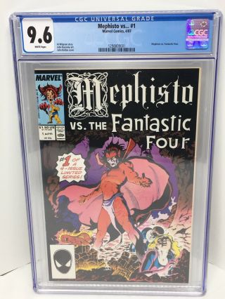 Marvel Mephisto Vs.  The Fantastic Four Comic Vol.  1 No.  1 April 1987 Cgc 9.  6 Nm