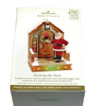 Hallmark Keepsake Christmas Ornament - Decking The Door Santa Magic Cord
