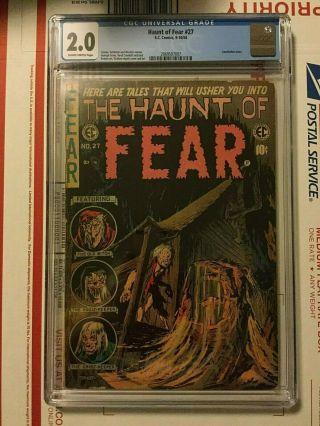 Haunt Of Fear 27_cgc 2.  0_cannibalism Story_1954_htf_slightly Brittle Pages