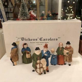 Accessory Set Of 3 Dept 56 Figures Christmas Carolers Dickens Village People