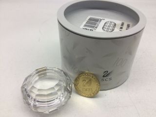 Swarovski 100 Year Anniversary Coin In Crystal Box