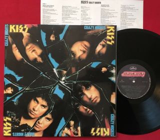 Kiss Crazy Nights Lp (1987) Rare Venezuela Press Mercury 90.  111 Vg,  /nm