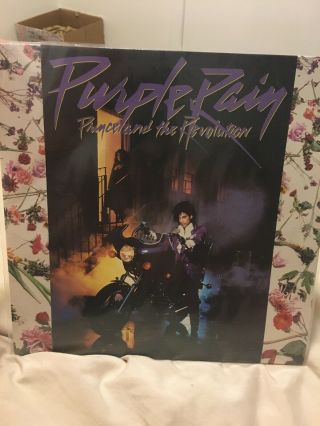 Prince And The Revolution Purple Rain Lp Og Press Poster & Hype Sticker Shrinkex