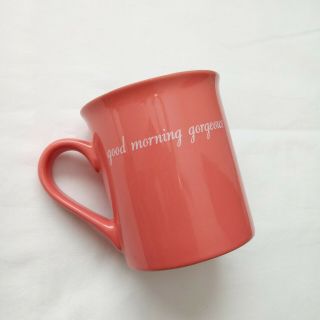 Love Your Mugs " Good Morning Gorgeous " Coffee Tea Mug Cup Ceramic Coral Lips