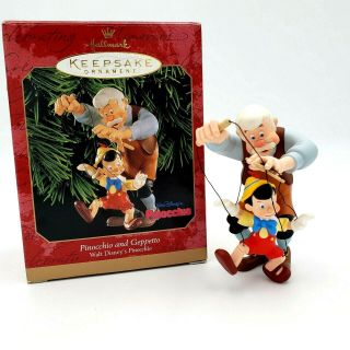 Hallmark Keepsake Pinocchio And Geppetto Walt Disney Ornament 1999 Qxd4107