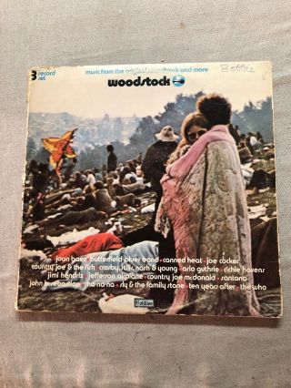 Woodstock Soundtrack 1970 Triple Lp Vinyl Sd 3 - 500