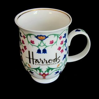 Harrods Knightsbridge Fine Bone China Floral Tea Coffee Cup Made In England