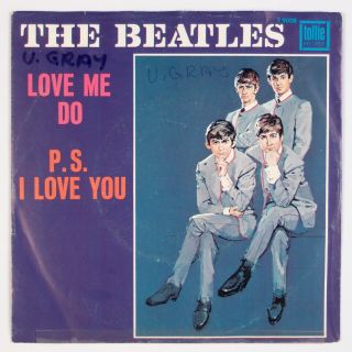 Beatles: P.  S.  I Love You / Love Me Do Us Tollie Orig 45 W/ Ps Audio Matrix