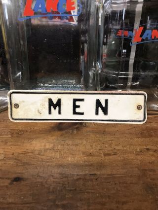 Vintage Men Restroom Tin Sign Gas Station Bathroom Oil Standard Sinclair Esso