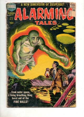 Alarming Tales 2 Harvey Horror 1957 Four 4 Jack Kirby Art Stories Vg - 3.  5