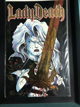 Lady Death 1 X3 Signed By (hughes,  Pulido,  Jensen) Chaos Limited Edition