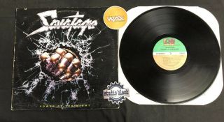 Savatage - Power Of The Night (1985) Rock Lp Inner Sleeve Vg Vinyl Record