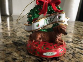 Danbury Dachshund Dog Christmas Tree Ornament -