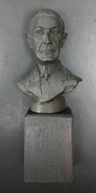 Presidential Bronze Bust Woodrow Wilson 1913 - 1921 Franklin 1977
