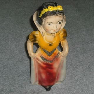 Chalkware Snow White,  1930s - 1940s.  Carnival Prize.  14 " Tall.