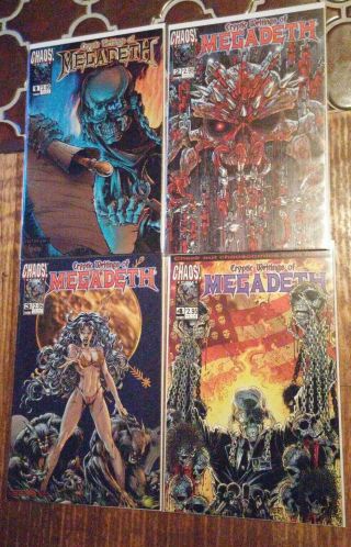 Chaos Comics Cryptic Writings Of Megadeth Issue 1 - 4 Set 1997 Rate Collectors