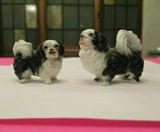2 Vintage Bone China Dog Figurines 