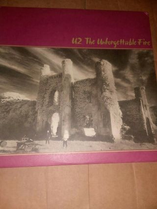 U2/the Unforgettable Fire 1984 Us Island Promo L.  P.  With Press Kit Incl Photos
