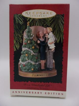 Hallmark Christmas Ornament Its A Wonderful Life 50th Anniversary 1946 - 1996 Mib
