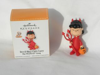 2010 Hallmark The Peanuts Gang Devil - May - Care Lucy Christmas Tree Ornament