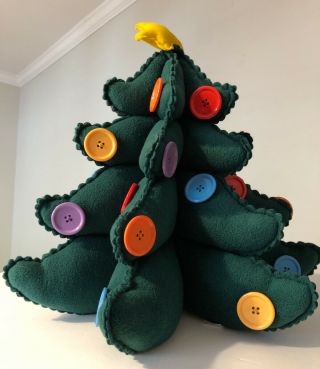 15 " Hallmark Keepsake Kids " My Very Own Christmas Tree " Plush Felt & Big Buttons
